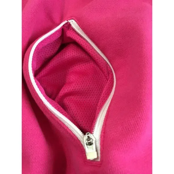 Nike Women’s Pink Medium Hoodie 08 On Back Kangaroo Pockets Long Sleeve Pullover - Picture 4 of 7